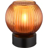 Globo Lampe de table Zumba verre orange Ø 15cm