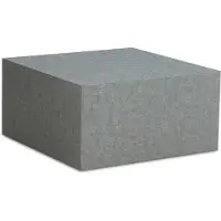 Wohnling Table basse MONOBLOC 60x60x30 cm aspect béton gris Design Table de salon Cube Carrée Table basse d'appoint Forme cubique