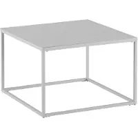 Wohnling Table basse 60x60x40 cm table basse métal industrielle blanche, table pliante carrée, table basse acier, table basse carrée |