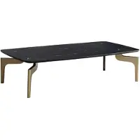 Wohnling Table basse 120x60x30,5 cm avec aspect marbre brillant noir / or Table de salon rectangulaire avec structure métallique Table de salon Grande table