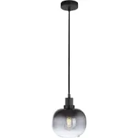 JUST LIGHT Lampe suspendue noire Zea célibataire