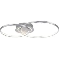 JUST LIGHT Plafonnier LED, 3 niveaux, aluminium argenté, mobile, L 69 cm
