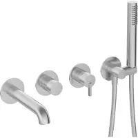Deante 4-hole Concealed Bathtub Mixer Bqs_f18p Argenté