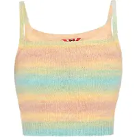Mymo Tops en tricot 'Back To School' bleu clair / jaune / abricot