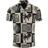 Key Largo Chemise beige / noir
