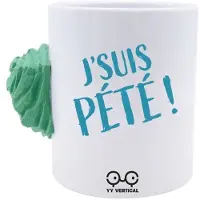 YY VERTICAL ´´j´suis Pété !´´ Mug Clair