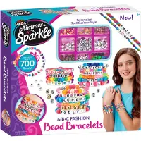 Shimmer 'N Sparkle Abc Beads Bracelets Beads For Bracelets Rose