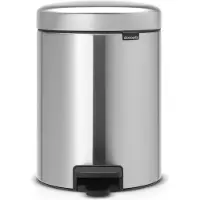 Brabantia NewIcon Poubelle à pédale 5 Litres Mat Acier inoxydable