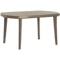 Keter Table de jardin en plastique Curver Elise, couleur cappuccino
