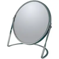 Spirella miroir de maquillage miroir cosmétique salle de bain "Akira" grossissement 5x - gris mat