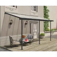 GartenHaus GmbH Abri de terrasse PALRAM Sierra 447 x 230 cm gris