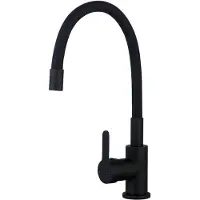 EsseBagno Mémory mitigeur évier noir avec flexible à mémoire de forme