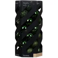 Décoris Christmas tree decoration balls ø6 cm, green, box of 35 units