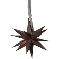 Star Trading 3D étoile en papier 'December' en brun foncé, à plusieurs branches, avec suspension, Ø 43cm
