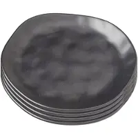 Kare design Assiette Organic noire Ø20cm, Assiettes, Noir