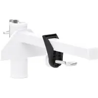 vidaXL Support de parasol pour balcon blanc 38 mm acier