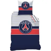 Paris Saint Germain Housse De Couette Réversibe Bleu Et Blanc
