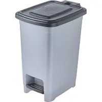 Keeeper poubelle à pédale "olaf" 10 litres PP light silver