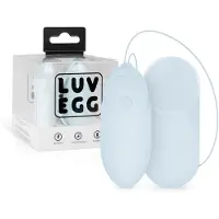 Huismerk - œuf vibrant portable avec batterie et télécommande radio (bleu)