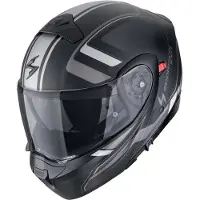 Scorpion EXO-930 Evo Ardens Noir Rouge Argenté Casque Modulable Taille XS