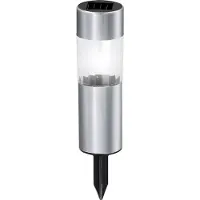 Grundig Solarleuchten Bodenleuchte 6er Set - Lampe solaire en acier inoxydable - Lampes solaires pour l'extérieur