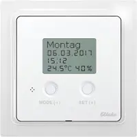 Eltako BUTH55ED/12V DC-wg Horloge bus thermo-hygrostat pour montage en surface, Thermostat, Blanc