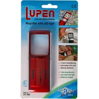 Wedo Loupe rectangulaire avec éclairage LED, translucide-rouge