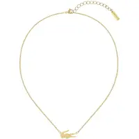 Lacoste pour femme. 2040044 Collier en acier plaqué or (OSFA), Doré, Casuel, Acier inoxidable