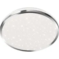 Briloner Lampe LED pour salle de bain LEUCHTEN ACORUS, 12 W, 1200 lm, IP44, chrome, plastique, Ø 28 cm