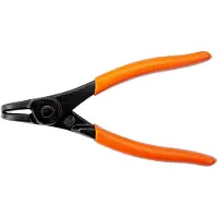 Bahco External Washer Pliers With 90° Curved Jaws And Phosphate Finish 180 Mm Orange