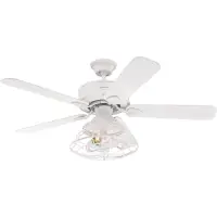WESTINGHOUSE Ventilateur de plafond Barnett avec éclairage, blanc - , Barnett, Blanc, Salon / séjour, Bois, Rustique