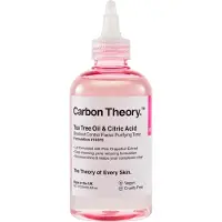 Carbon Theory Tea Tree Oil & Citric Acid lotion tonique nettoyante en profondeur pour peaux à problèmes, acné 250 ml
