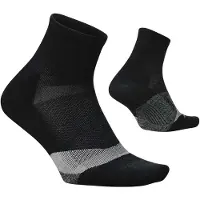 Feetures Chaussettes Elite Light Cushion Quarter Noir, Taille S