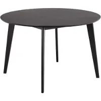 Ebuy24 Roxby table de salle à manger 120x120cm noire.