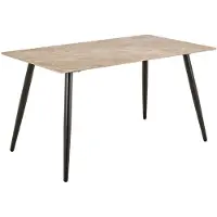 Ebuy24 Wicklow table de salle à manger 80x140cm marron.