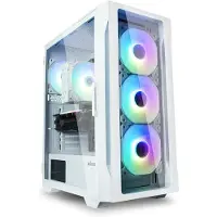 Zalman PC case I3 Neo TG White Mid Tower RGB fan x4, white