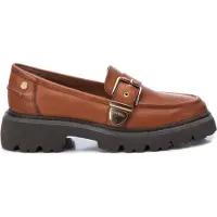 Carmela pour femme. 16190702-CAMEL Mocassins en cuir 161907 marron (36), Plat, Aucun, Casuel