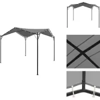 vidaXL Pavillon de jardin anthracite 4x4 m - Pavillons & Tentes de réception