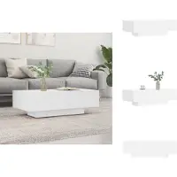vidaXL Table basse blanche 100x49,5x31 cm Bois composite - Tables basses