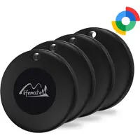 Lifemate Life Tag Android Smart Tag, KeyFinder compatible avec Google Trouver mon appareil APP (Android UNIQUEMENT), Bluetooth Key Finder pour bagages/sacs/valises/portefeuille, pack de 4
