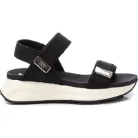 Xti pour femme. 14387401-NEGRO Sandales 143874 noir (38), 3 à 5 cm, Velcro, Casuel