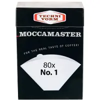 Moccamaster Papier filtre No. 1, Machine à café : accessoires, Blanc