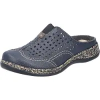 Rieker Damen Sabot Clogs Blau