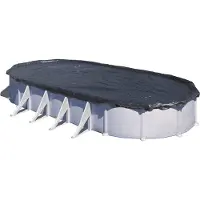 Gre Cover For Oval Pools Argenté 610 x 410 cm
