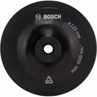 Bosch Plateau de ponçage 125 mm pour perceuses, fixation de l'abrasif par vis