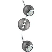 Eglo 31006 BIMEDA LED GU10 double plafonnier 2x2,8W 365x100mm Nickel-Nero Chrome blanc chaud