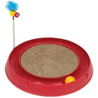 Catit Play Circuit Ball Toy With Scrtatch Pad Rouge