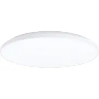 Eglo LED Plafonnier Crespillo, lampe à monter, plafonnier en plastique, lampe de cuisine en blanc, lampe de bureau, lampe LED à monter blanc neutre, Ø 38 cm
