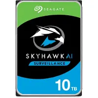 Seagate SkyHawk AI ST10000VE001 - Disque dur - 10 To - interne - 3,5" (8,9 cm) - SATA 6Gb/s - 7200 tr/min - mémoire tampon : 256 Mo