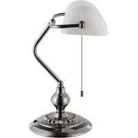 Eglo BANKER lampe de table éclairage de table - L27,5 x H39 cm - nickel-nero - 1X60W excl - IP20